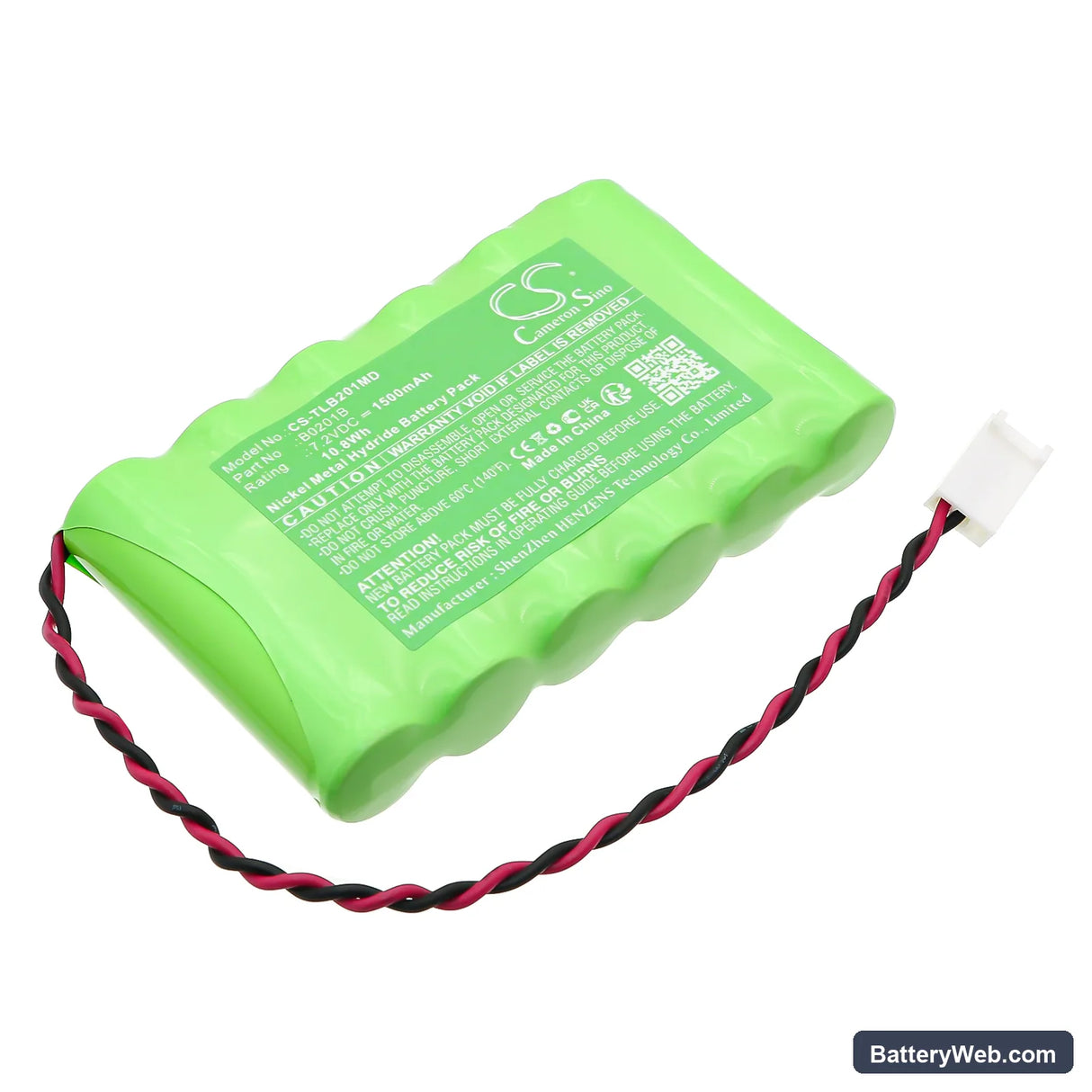Tunstall Lifeline Vi Replacement Battery, 7.2V, 1500mAh, Ni-MH 1