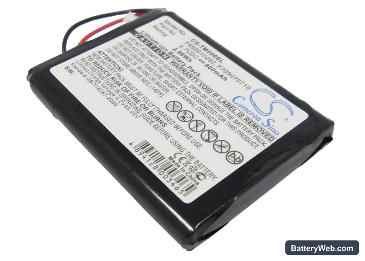 TomTom One Replacement Battery, 3.7V, 800mAh, Li-ion 1