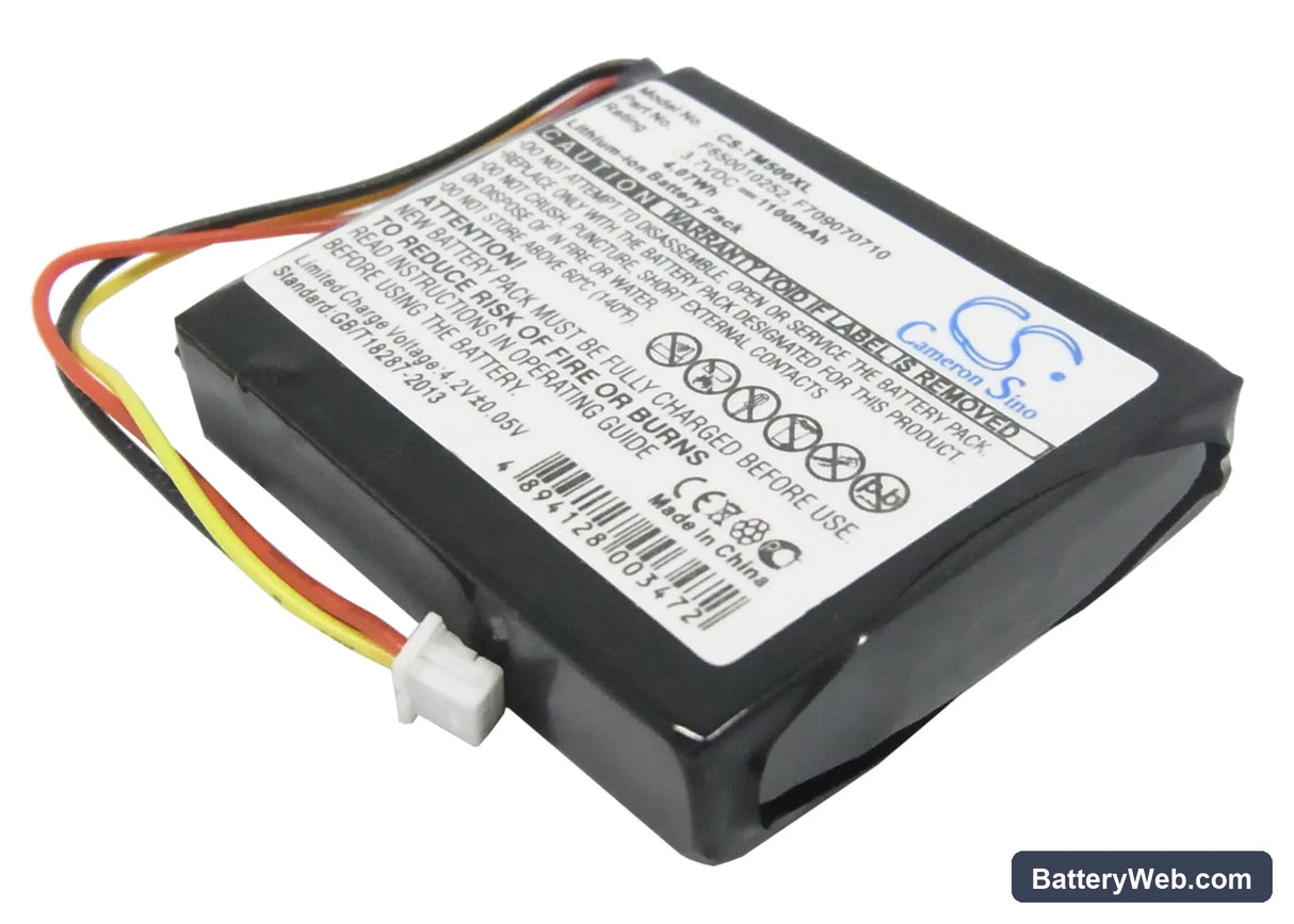 TomTom One Replacement Battery, 3.7V, 1100mAh, Li-ion 1