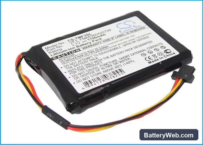 TomTom Quanta Replacement Battery, 3.7V, 1100mAh, Li-ion 1