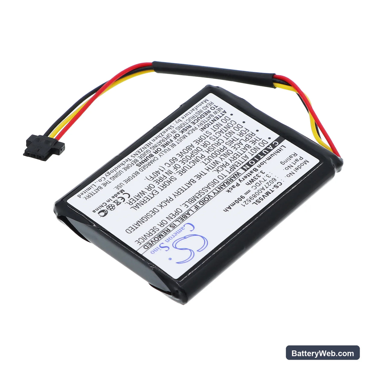 TomTom ONE IQ Replacement Battery, 3.7V, 900mAh, Li-ion 2