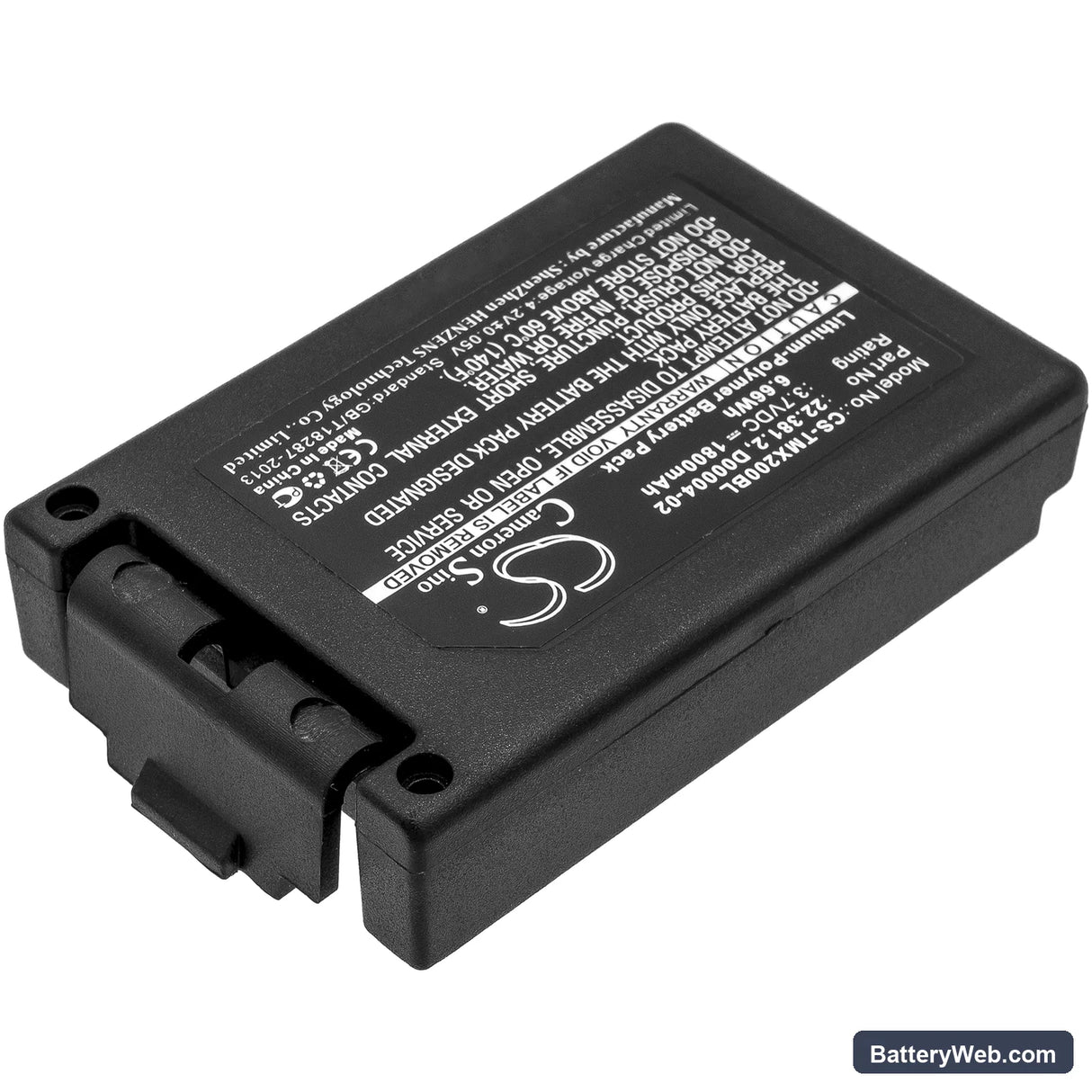 Teleradio Transmitter Tele Radio TG-TXMNL Replacement Battery, 3.7V, 1800mAh, Li-Polymer 2