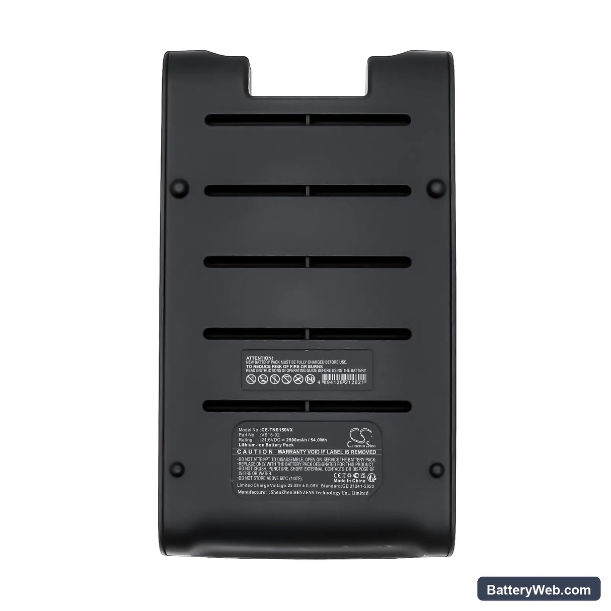 Tineco Pure One S11 Smart Replacement Battery, 21.6V, 2500mAh, Li-ion 5
