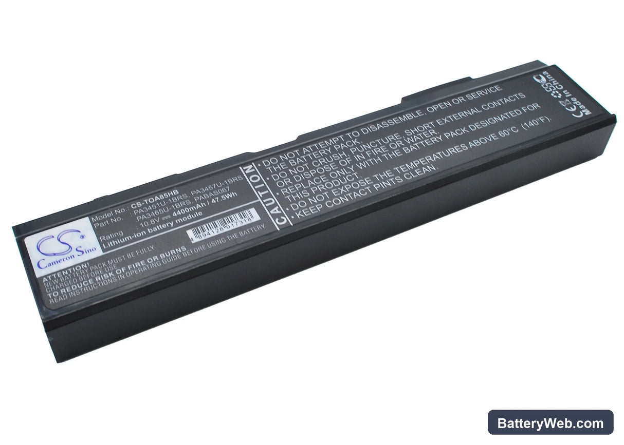 Toshiba Satellite M70-208 Replacement Battery, 10.8V, 4400mAh, Li-ion 4