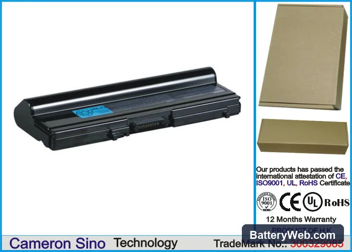 Toshiba Satellite M30-S3501 Replacement Battery, 10.8V, 8800mAh, Li-ion 1