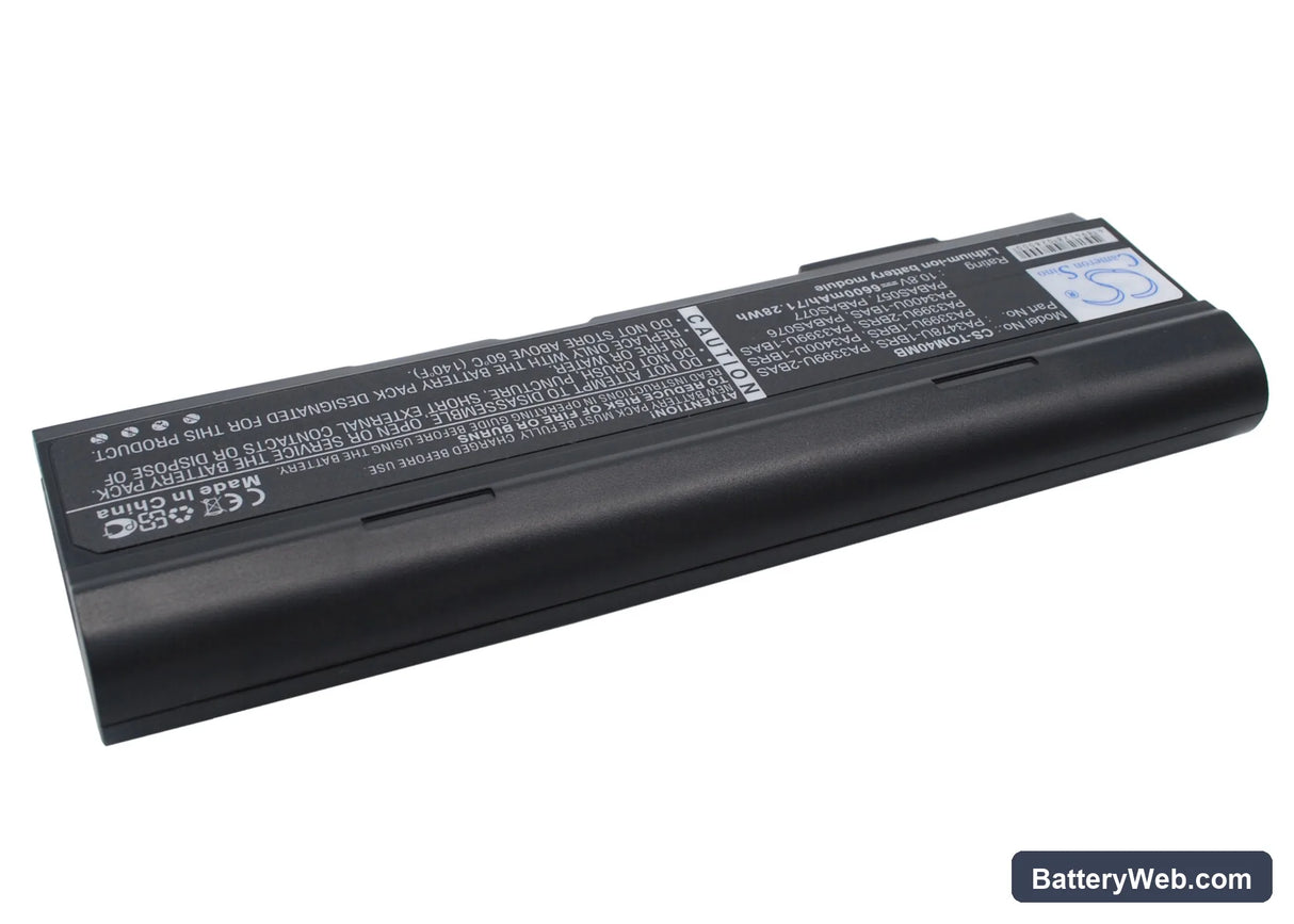 Toshiba Satellite A80-116 Replacement Battery, 10.8V, 6600mAh, Li-ion 3