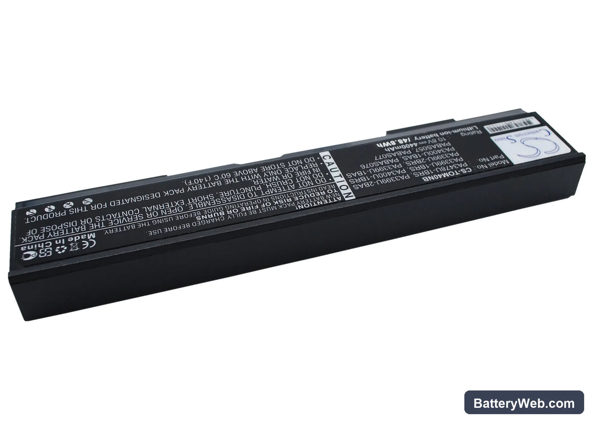 Toshiba Satellite A80-116 Replacement Battery, 10.8V, 4400mAh, Li-ion 1