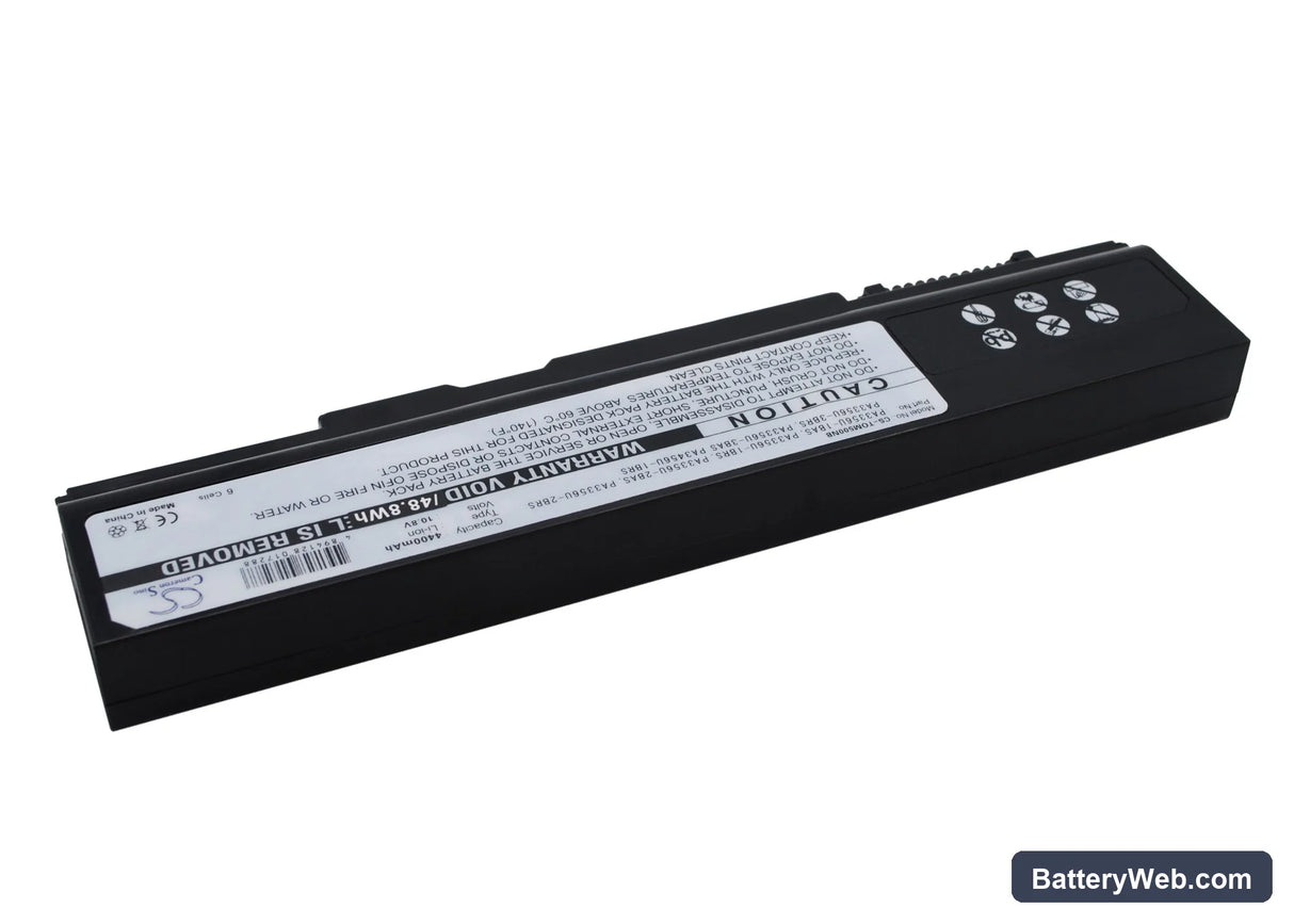 Toshiba Tecra A3X-165 Replacement Battery, 10.8V, 4400mAh, Li-ion 3