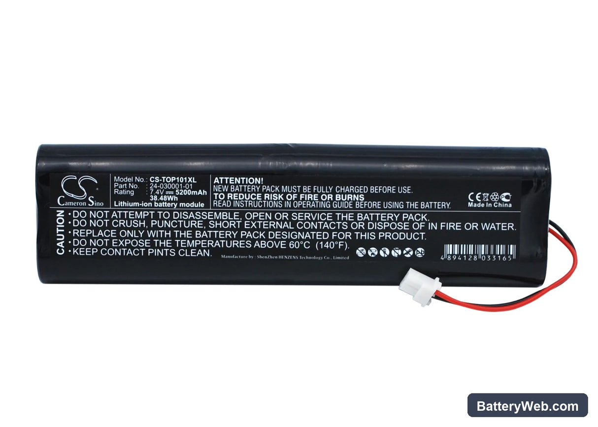 Topcon Hiper Pro Replacement Battery, 7.4V, 5200mAh, Li-ion 5