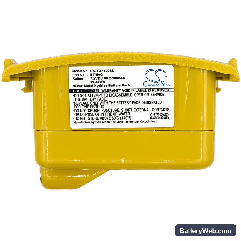 Topcon GTS-600 Replacement Battery, 7.2V, 2700mAh, Ni-MH 5