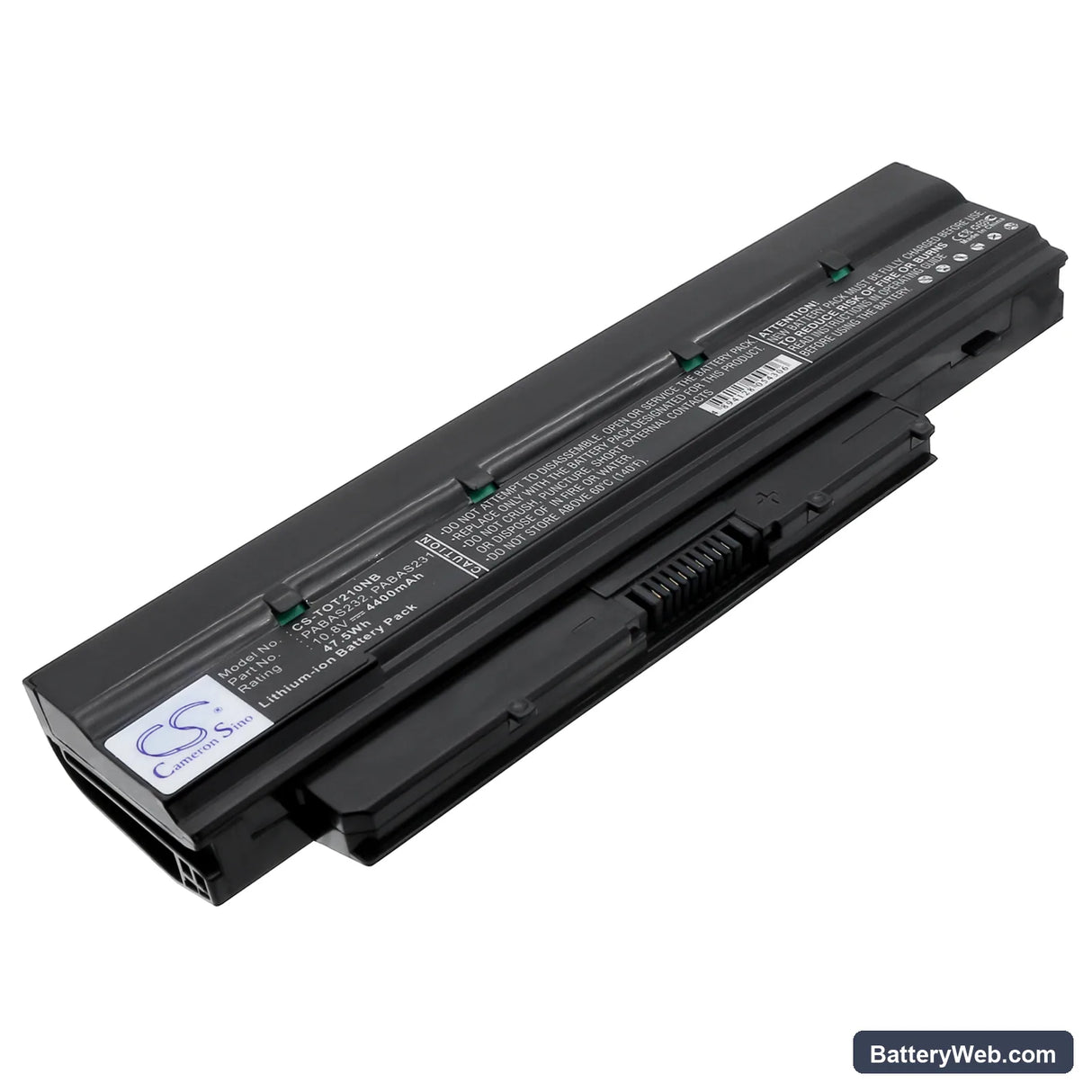 Toshiba Satellite T210D Replacement Battery, 10.8V, 4400mAh, Li-ion 1