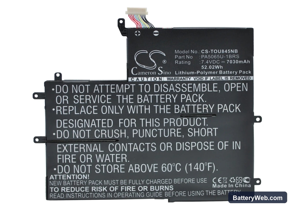 Toshiba Satellite U845W Replacement Battery, 7.4V, 7030mAh, Li-Polymer 5