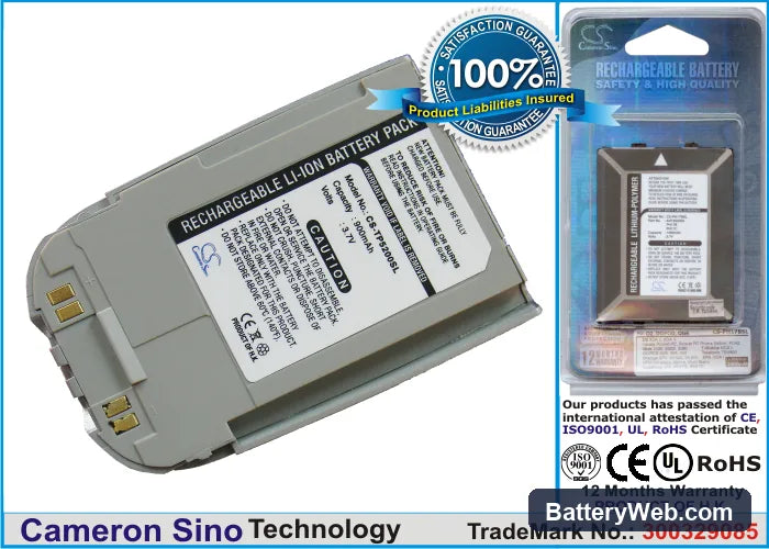 LG TP5200 Replacement Battery, 3.7V, 1000mAh, Li-ion 1