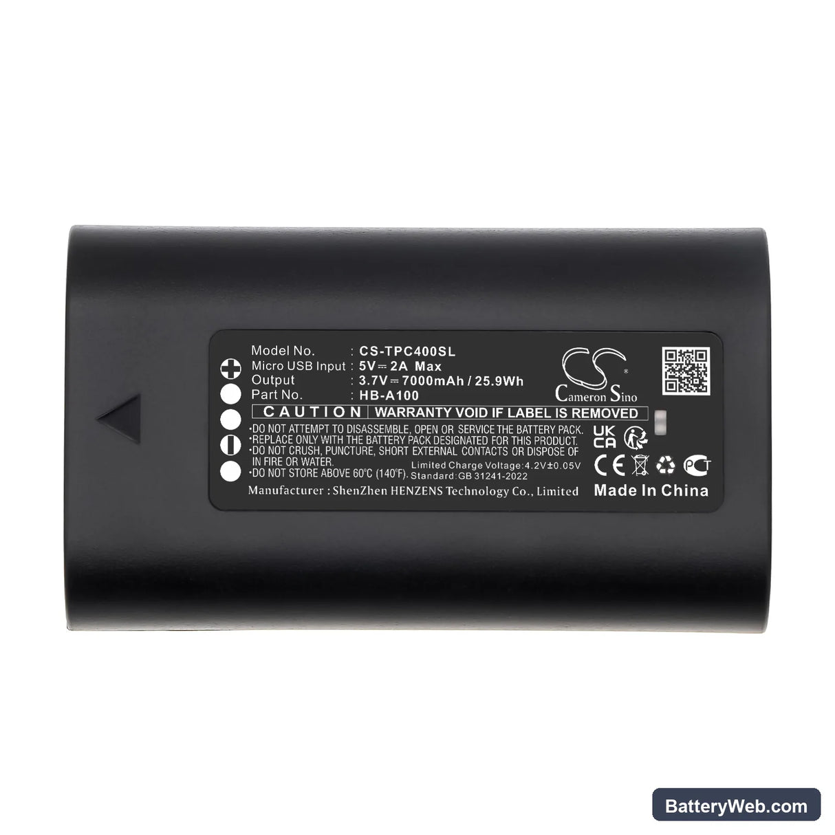 TP-Link C400S2 Replacement Battery, 3.7V, 7000mAh, Li-ion 6