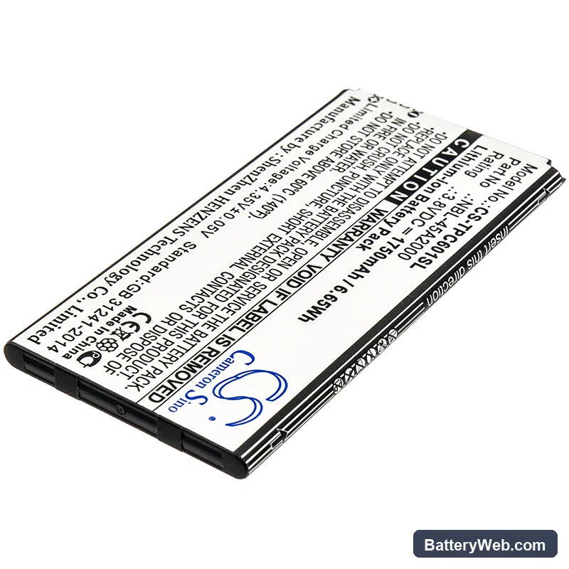 TP-Link Neffos C5L Replacement Battery, 3.8V, 1750mAh, Li-ion 2