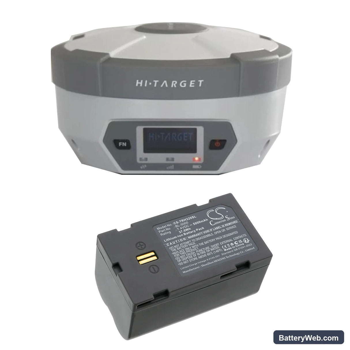 Hi-Target F61 Replacement Battery, 7.4V, 5000mAh, Li-ion 6