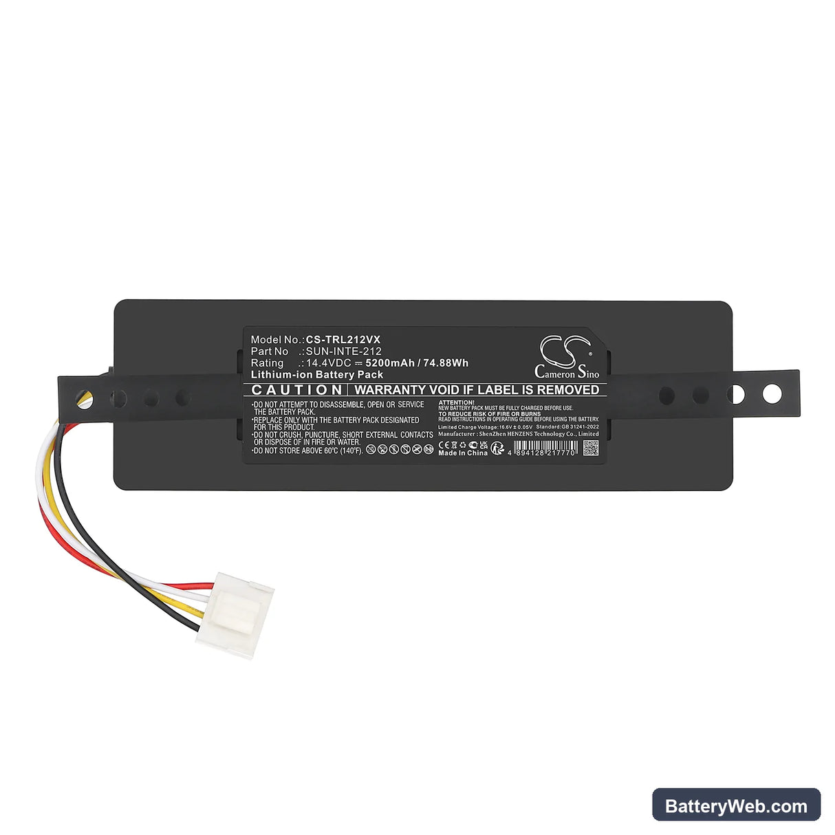 Trifo Emma Pet Replacement Battery, 14.4V, 5200mAh, Li-ion 5