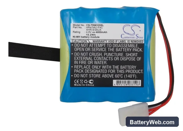 Trimble TSCe Replacement Battery, 4.8V, 4000mAh, Ni-MH 5