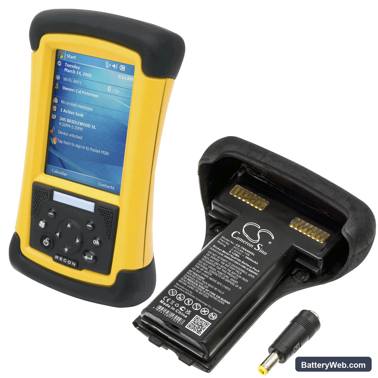Trimble Recon 200 Replacement Battery, 2.4V, 3800mAh, Ni-MH 6