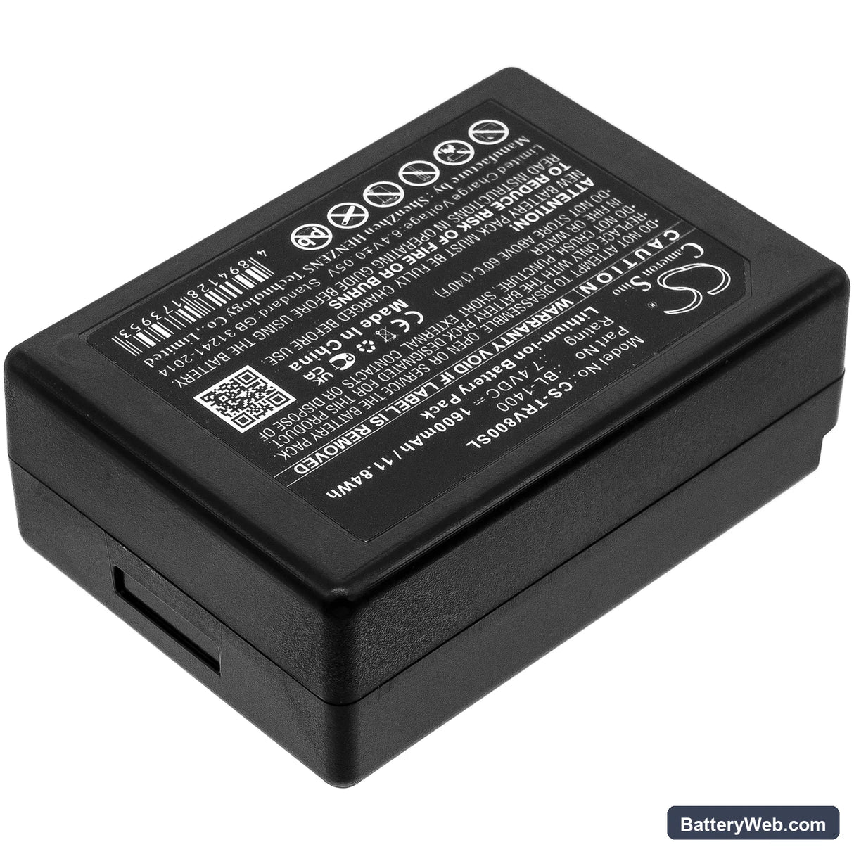 Hi-Target V8 Replacement Battery, 7.4V, 1600mAh, Li-ion 2