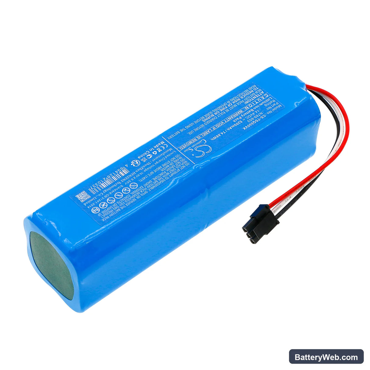Tesla RoboStar iQ600 Replacement Battery, 14.4V, 5200mAh, Li-ion 2