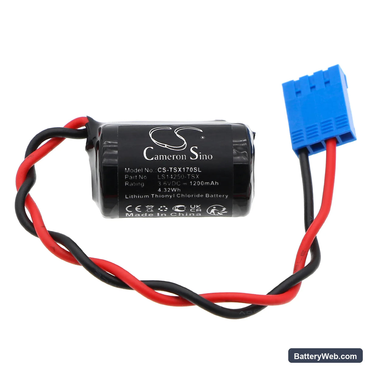 Schneider NUM 1020 Replacement Battery, 3.6V, 1200mAh, Li-SOCl2 3