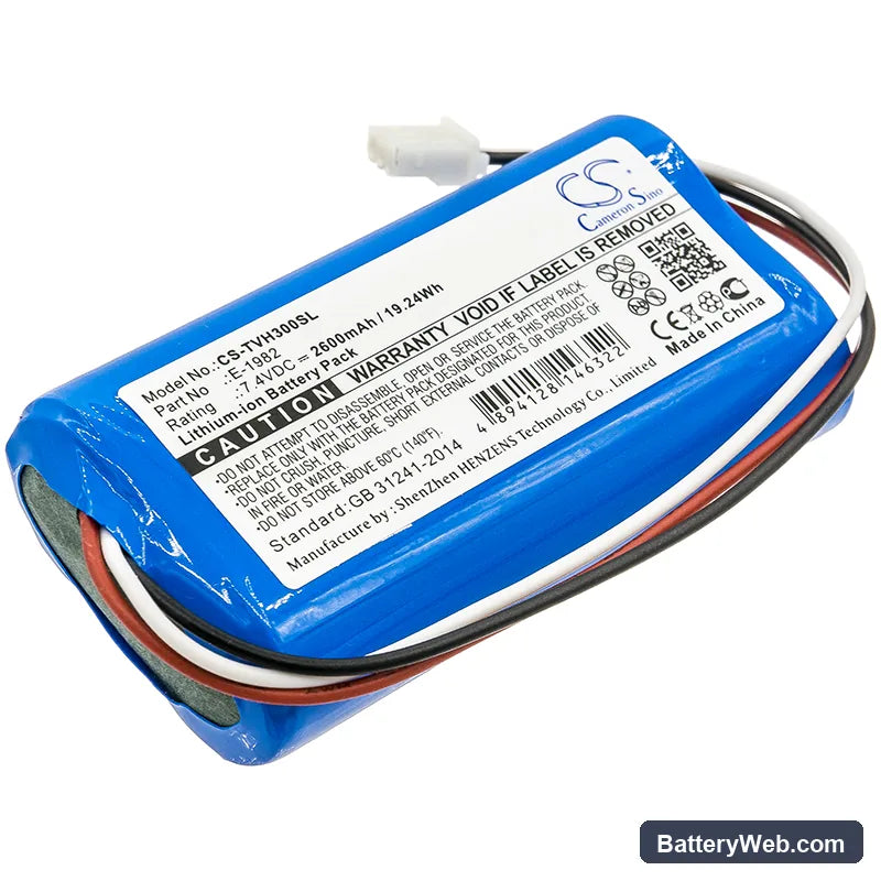 Televes H30FLEX Replacement Battery, 7.4V, 2600mAh, Li-ion 1