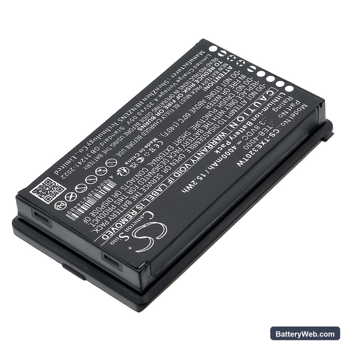 Telox TE320 Replacement Battery, 3.8V, 4000mAh, Li-ion 2