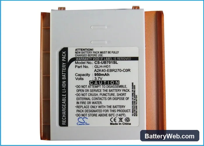 Gigabyte gSmart i Replacement Battery, 3.7V, 950mAh, Li-ion 5