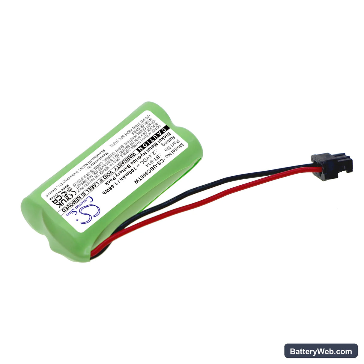 President Liberty Mic Replacement Battery, 2.4V, 700mAh, Ni-MH 2