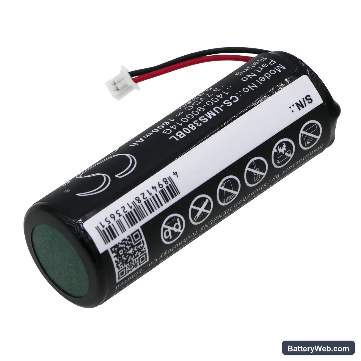 Unitech MS380 Replacement Battery, 3.7V, 1600mAh, Li-ion 2