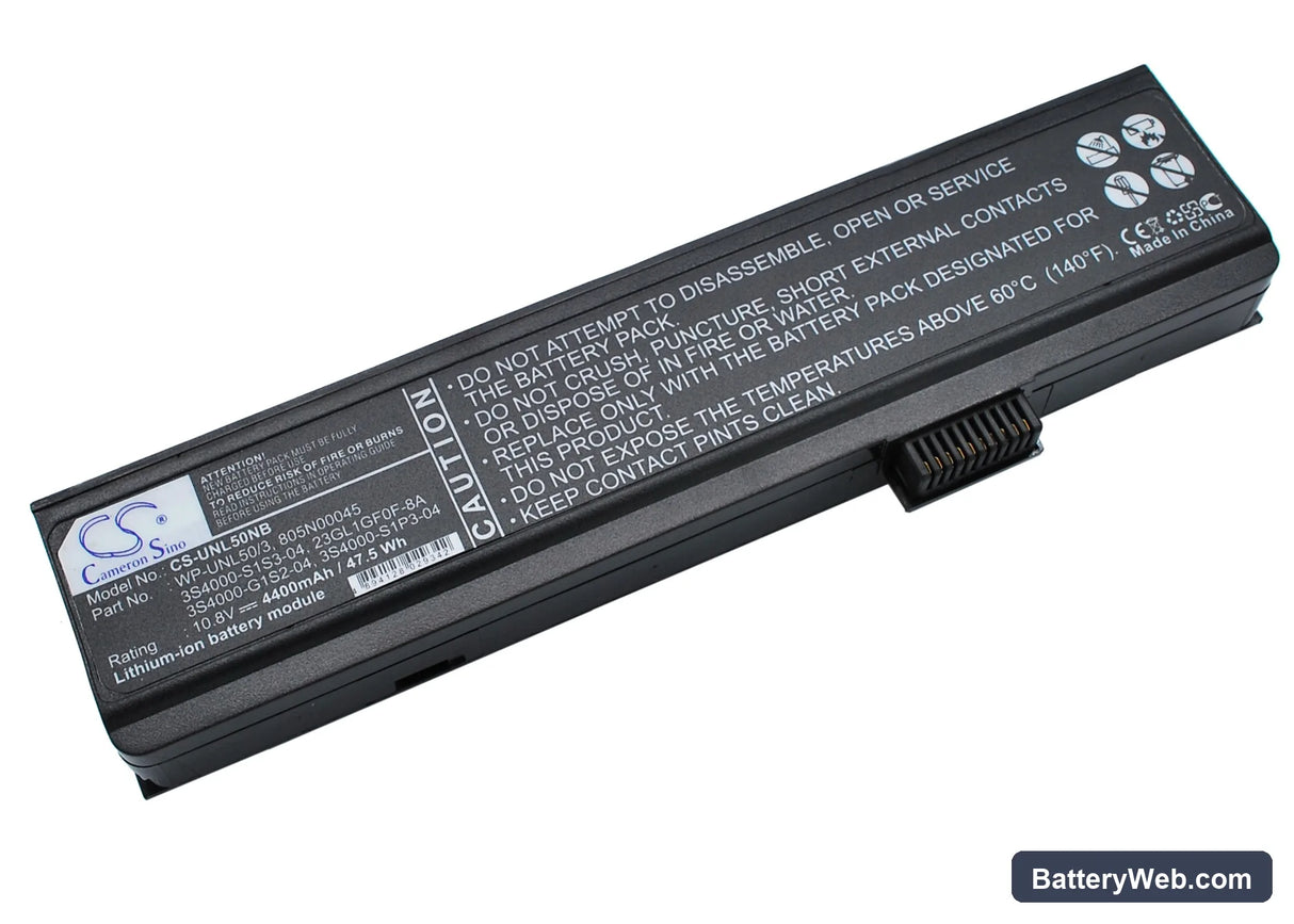 Uniwill L50 Replacement Battery, 10.8V, 4400mAh, Li-ion 2