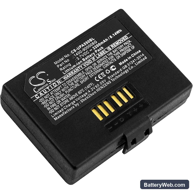 Unitech PA550 Replacement Battery, 3.7V, 2200mAh, Li-ion 1