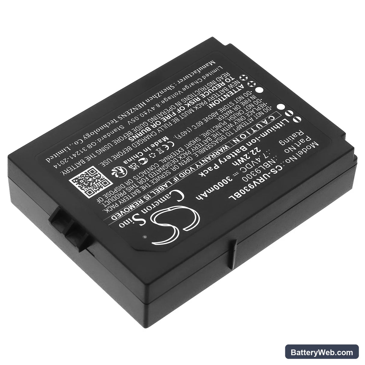 Urovo NBL9300 Replacement Battery, 7.4V, 3000mAh, Li-ion 2