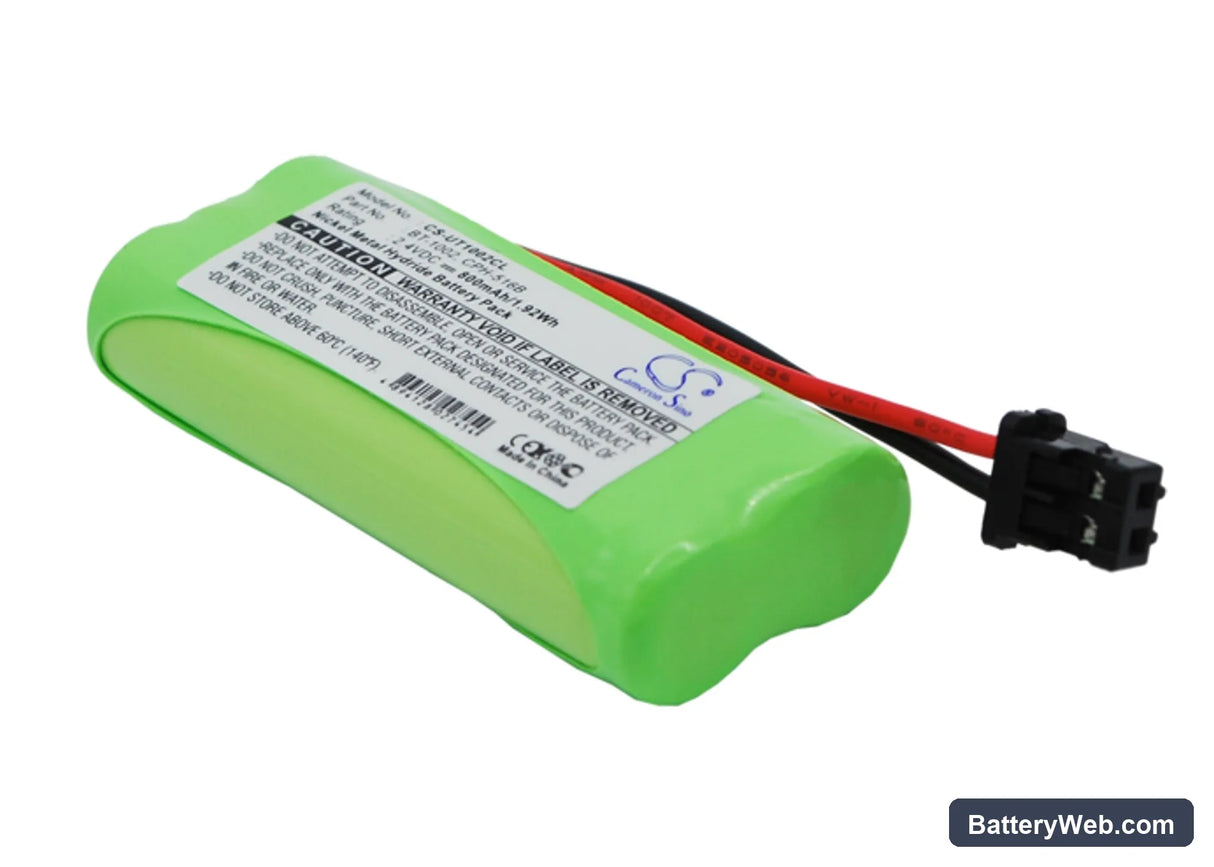 Toshiba DCX100 Replacement Battery, 2.4V, 800mAh, Ni-MH 2