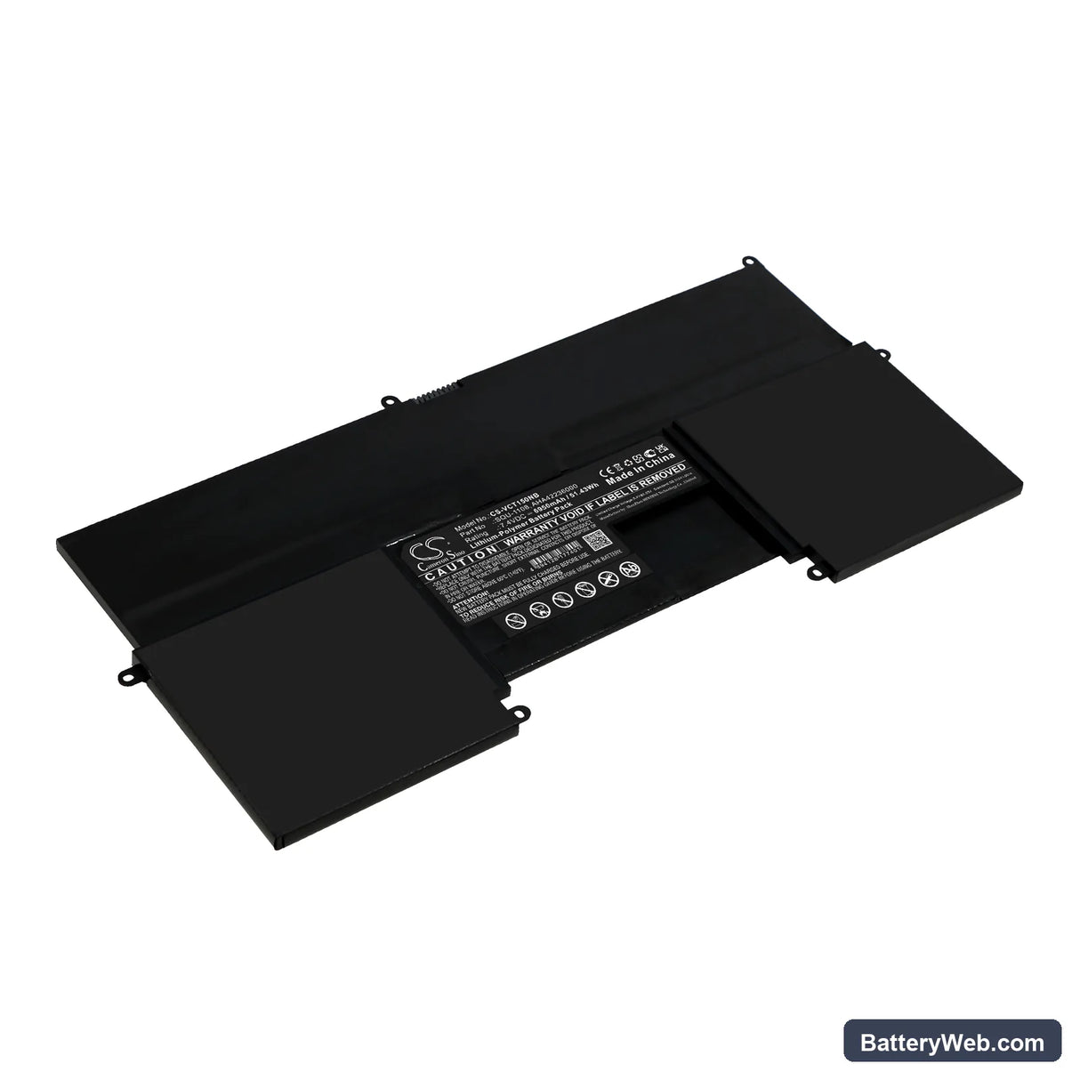 Vizio CT15-A5 Replacement Battery, 7.4V, 6950mAh, Li-Polymer 1