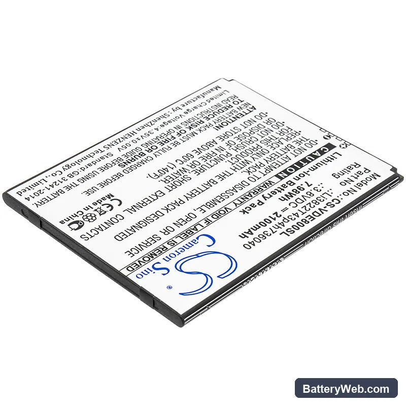 ZTE Tempo X Replacement Battery, 3.8V, 2100mAh, Li-ion 2