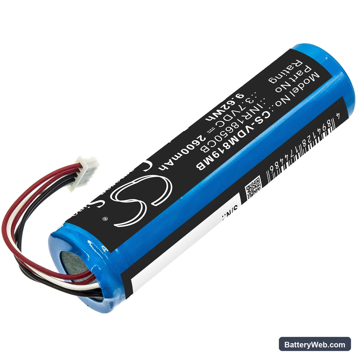 V Tech VM819 Replacement Battery, 3.7V, 2600mAh, Li-ion 2