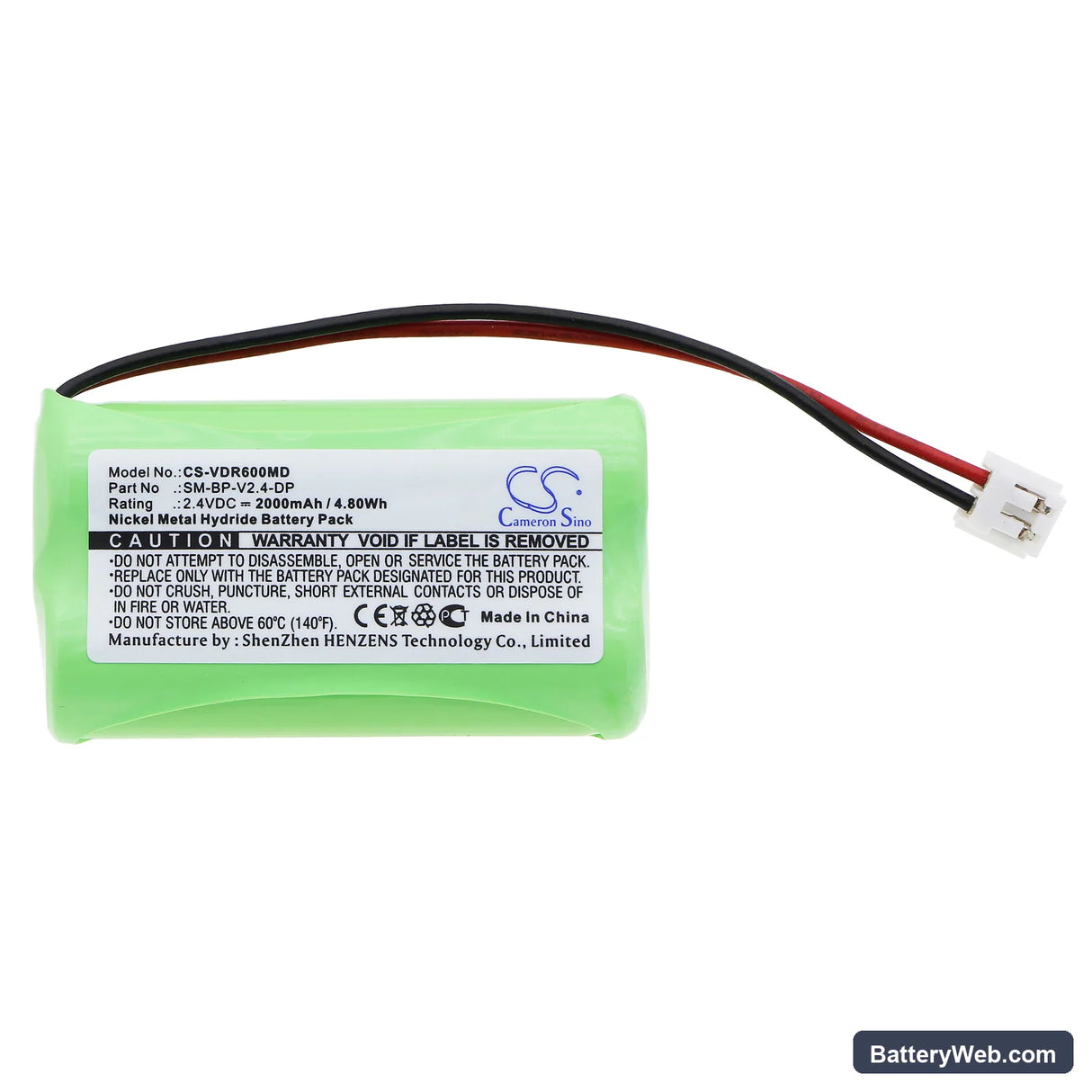 VDW Raypex 6 Replacement Battery, 2.4V, 2000mAh, Ni-MH 3