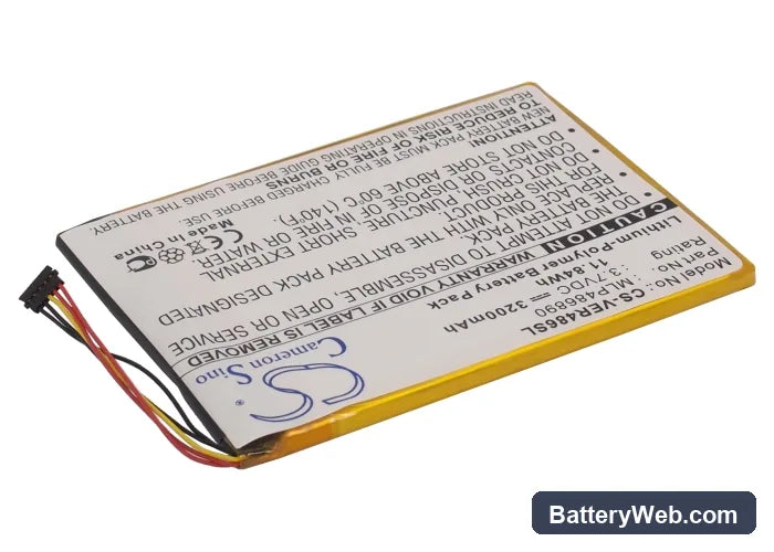 ViewSonic Zoompad Replacement Battery, 3.7V, 3200mAh, Li-Polymer 2