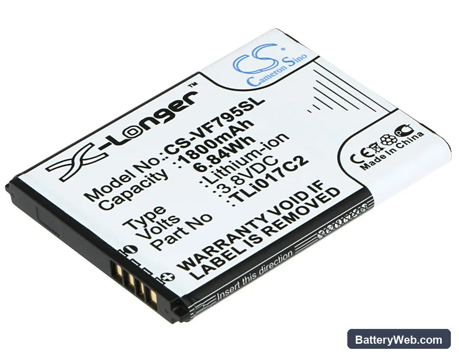 Vodafone Smart Speed 6 Replacement Battery, 3.8V, 1800mAh, Li-ion 1