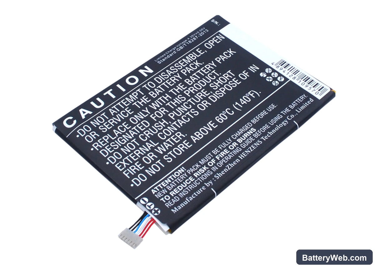 Vodafone Smart ultra 6 Replacement Battery, 3.8V, 3000mAh, Li-Polymer 3