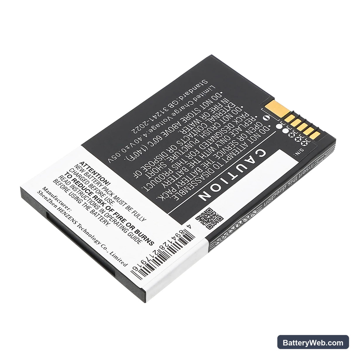 VeriFone e280s Replacement Battery, 3.85V, 3000mAh, Li-ion 4