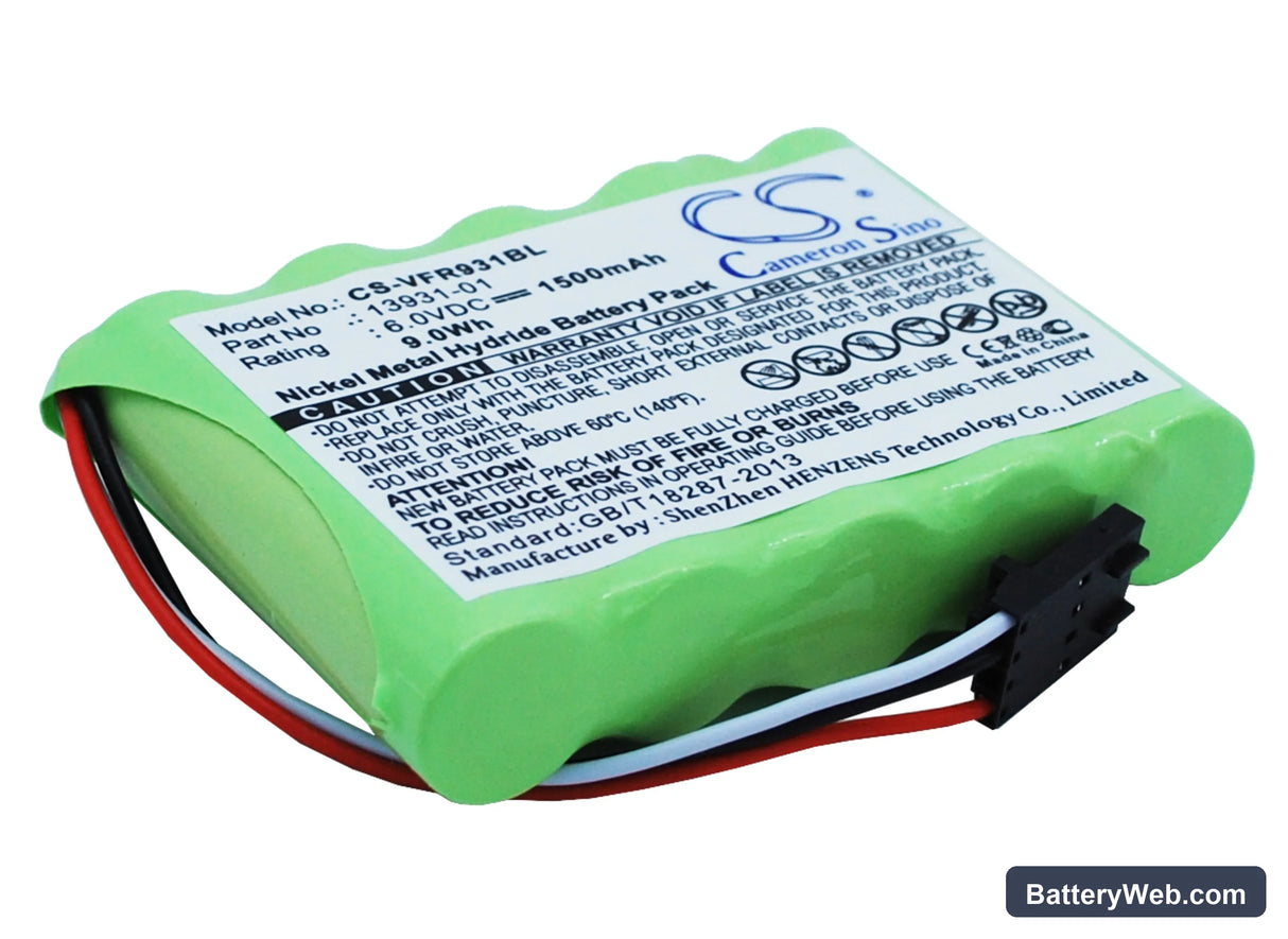 VeriFone Ruby Console Replacement Battery, 6V, 1500mAh, Ni-MH 2