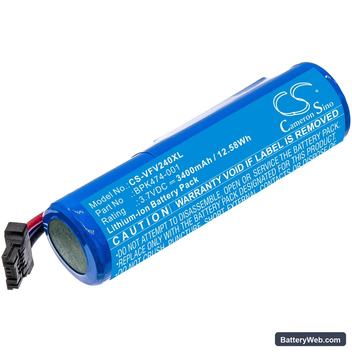 VeriFone V240m Plus Replacement Battery, 3.7V, 3400mAh, Li-ion 1