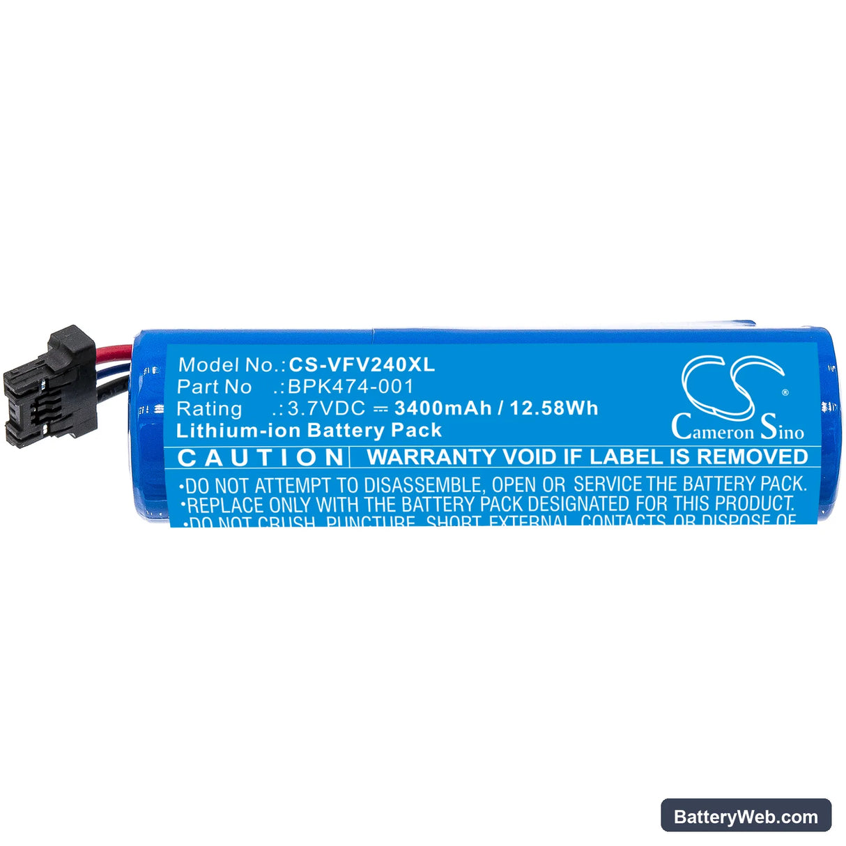 VeriFone V240m Plus Replacement Battery, 3.7V, 3400mAh, Li-ion 3