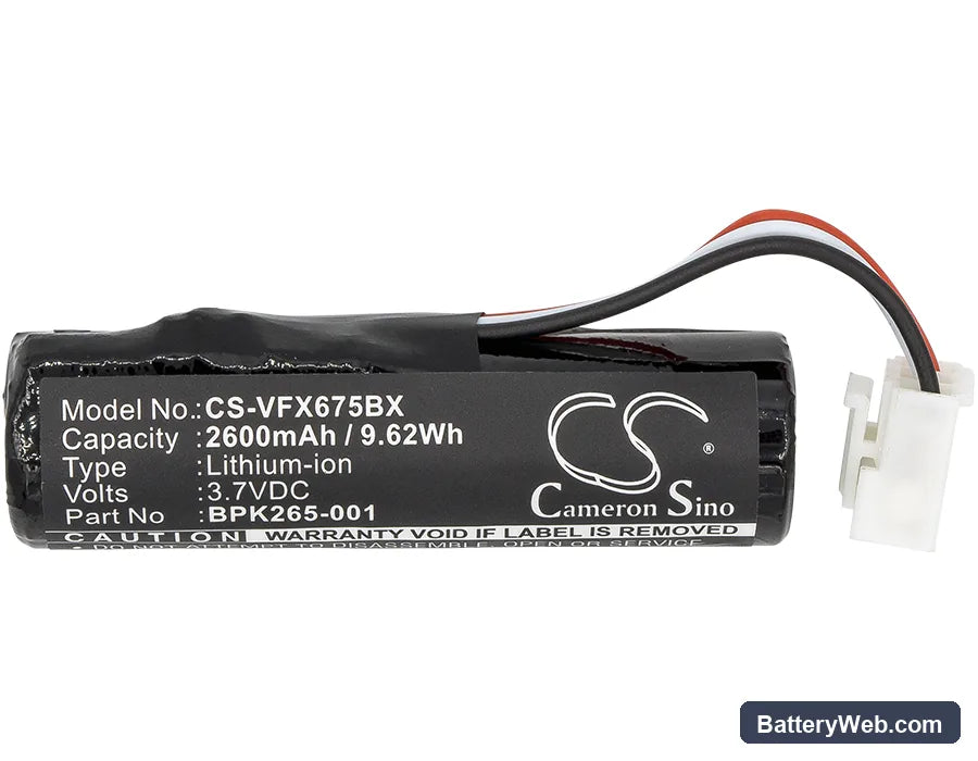 VeriFone VX675 Replacement Battery, 3.7V, 2600mAh, Li-ion 3