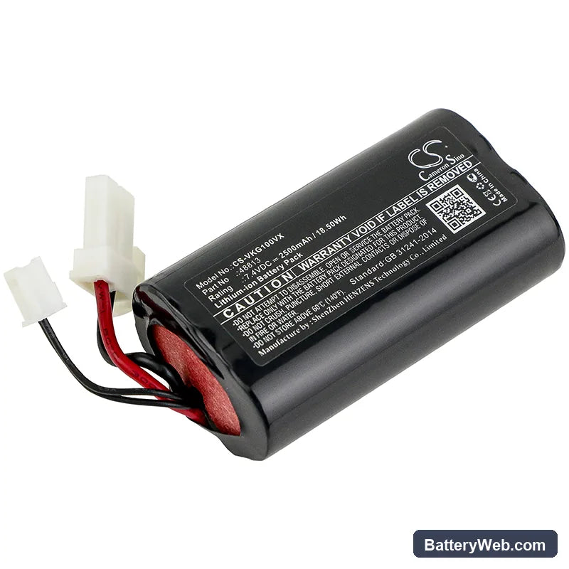 Vorwerk Kobold VG100 Replacement Battery, 7.4V, 2500mAh, Li-ion 1