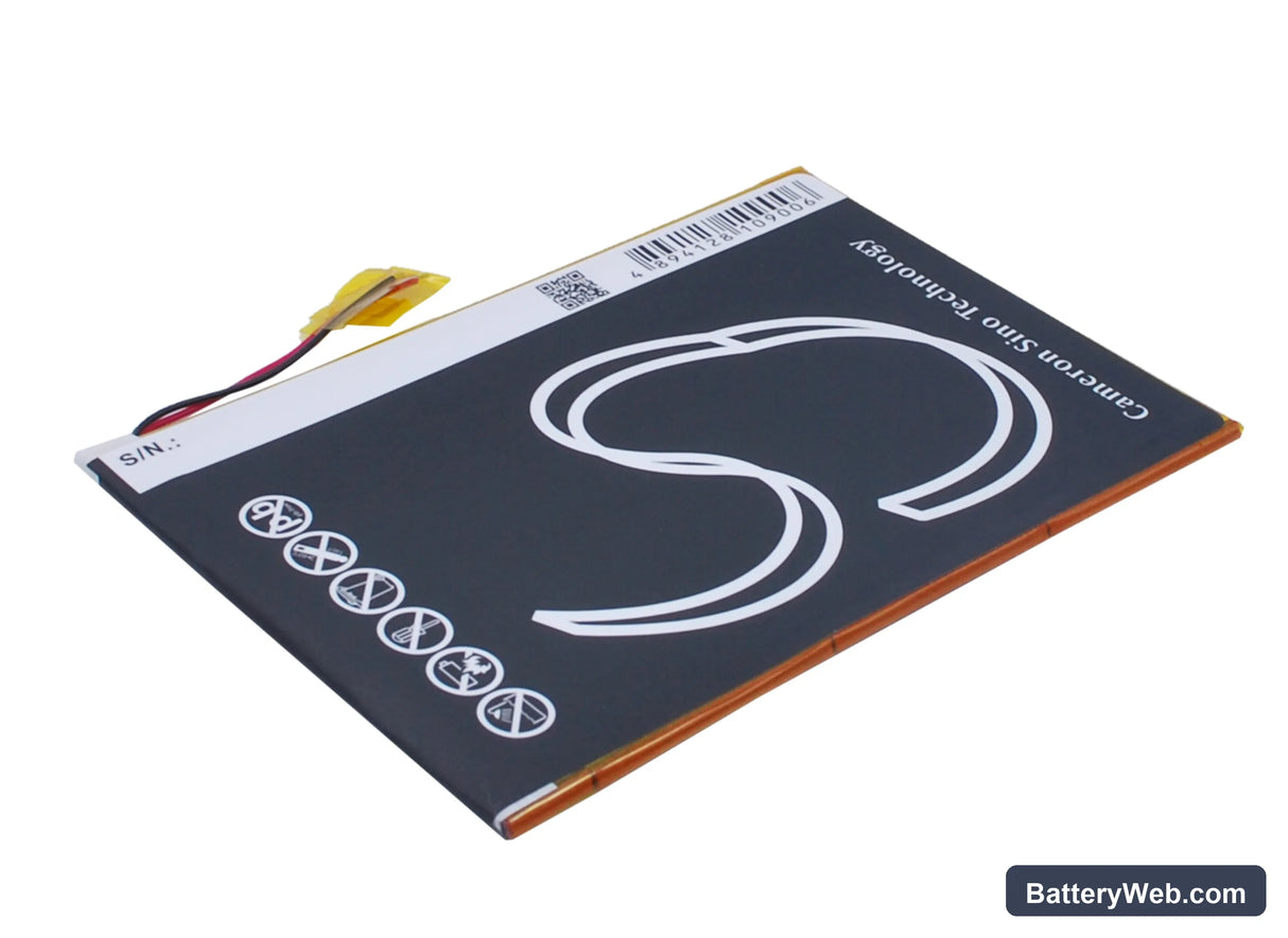 Visual Land Prestige Elite 9Q 9" Replacement Battery, 3.7V, 3300mAh, Li-Polymer 3