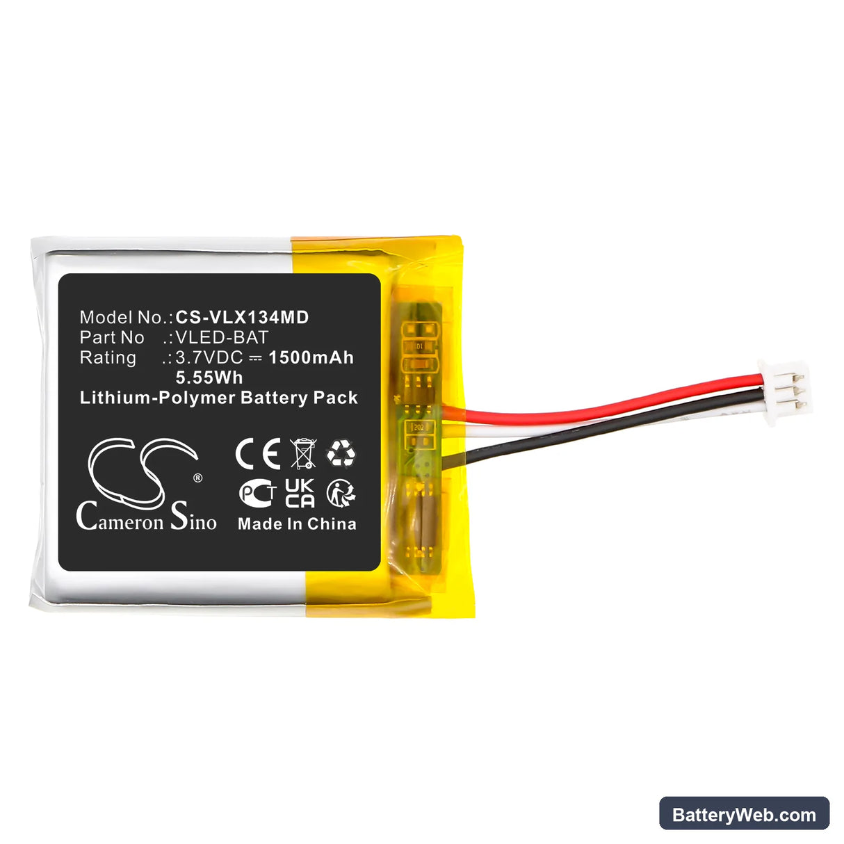 TransLite EMS PRO IV LED Vein Finder Replacement Battery, 3.7V, 1500mAh, Li-Polymer 3